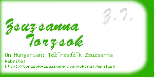 zsuzsanna torzsok business card